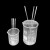 弋科仪（YIKEYI）高硼硅玻璃烧杯量杯计量仪器实验室用品用具刻度容器无盖 玻璃棒20厘米 3根装