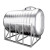 304不锈钢水箱卧式储水罐水塔平放加厚太阳能楼顶蓄水桶 加厚4吨长2.6M宽1.3M高1.4M 304壁厚