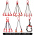 昂力达 起重吊链猛钢铁链条吊环 8吨1.5米四腿