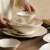 碗碟套装家用北欧米黄陶瓷餐具高级感2023新款乔迁碗盘子碗筷组合 米黄波浪系列9件套