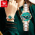 欧利时（OLEVS）瑞士认证品牌手表女简约气质女士手表超薄夜光防水陶瓷石英女表 欧利时-3605-陶瓷绿面女