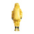 优普泰一级防化服消防员全封闭式重型连体防化服带呼吸背囊 黄色 M
