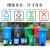大号平口垃圾分类垃圾袋一次性可降解加大社区物业四色厨余塑料 灰色其他垃圾80X90 50只