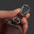 酷奇袋鼠通用钥匙包适用奔驰宝马奥迪大众本田丰田别克日产路虎福特保护套 通用亮面皮白色
