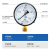 SYCIF测水空调机油真空氧气压力表径向安装Y100 Y-100 0-0.1MPA 1公斤