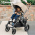UPPAbaby VISTA V2婴儿推车 可坐可躺 双向高景观可折叠婴儿手推车 预售 燕麦灰LIM【含睡篮】新上市