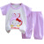 歌温妮宝宝短袖长裤婴儿夏季薄款套装a类 女童夏装套装婴儿夏季儿童宝宝 淡紫 可爱兔 73cm