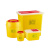 旷峙 实验室耗材 垃圾桶 锐器盒 圆形利器盒 黄色一次性塑料方形垃圾桶 15L圆形