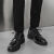 贝纤朵搭配牛仔裤的休闲皮鞋男鞋夏季皮鞋男款正装商务感青年英伦尖 2304黑色(送内增高1.2厘米) 41
