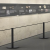 一米线矮脚小型围栏杆美术博物馆艺术展厅警戒隔离护栏50CM高礼宾杆警示柱 银色（管径63mm)