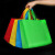 采易乐 无纺布手提袋 广告袋礼品袋环保购物袋外卖打包袋 竖款25*35*10cm（10个）颜色随机09116