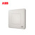 ABB开关插座 纤悦雅典白色白板 空白面板86堵孔面板 白板AR504