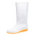 钢米 GH0024平底易清洗雨鞋 养殖场雨靴胶鞋防水鞋 37码白色(双)