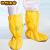 定制防化鞋套防耐酸碱化学品防滑防水PVC靴套危化品车间液体防护 黄色10双 均码