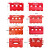黄白色滚塑三孔高速交通水码1.8米水马注水围挡防撞桶隔离墩 950*650 三孔水马 红色2kg