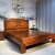 全金花梨木实木床新中式家具全实木硬板床2米双人床菠萝格实木床 全实木金花梨木床 1.5x2米