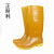 正耐利高筒雨鞋石板材工厂工矿劳保雨靴加厚牛筋底耐磨水鞋 黄色 正常码 37