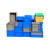 物流箱塑料长方形带盖周转箱加厚工业蓝色收纳箱龟缸胶箱整理箱子 外尺寸：600*400*230