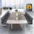 大型会议桌简约现代长桌圆角创意办公桌培训桌椅组合长方形会议室 2.4*12米会议桌+多媒体线盒