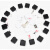 促销方形伸缩拉线盒手表展示防盗钢丝绳拉线器VR头显固定卷线器 黑色1.8米线长(2铜柱) 加长款