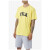 斐乐（FILA）男士纯棉罗纹领T恤短袖 夏季户外休闲 LM23D551 黑色 2XL