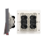 ABB开关插座古典灰色轩致一开双控五孔带USB面板86型插座 三位双控开关