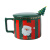 舍里圣诞马克杯带盖带勺陶瓷水杯家用早餐杯咖啡杯情侣杯女生节日礼物 圣诞老人-绿色（带硅胶盖） 如图