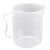 量杯带刻度毫升 加厚透明材质奶茶水杯咖啡厨房计量杯实验容器烧杯刻度杯液体量勺塑料烘焙烧杯克度 2个装量杯500ml（无盖）