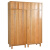 一木全实木衣柜 北美进口樱桃木 小户型卧室收纳柜 现代简约四门衣橱 双门衣柜