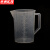 京洲实邦 实验室刻度量杯大容量塑料烧杯【3000ml带柄/5个】ZJ-2836