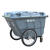 塑料环卫垃圾车 大型垃圾桶小区物业学校手推保洁清运车环卫车 灰色