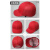 安全帽轻便型防撞透气高强度材质工厂车间工作帽棒球鸭舌帽定制 大红色网格安全帽