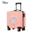 迪士尼行李箱拉杆箱旅行箱密码箱万向轮儿童男女宝宝小学生卡通可爱时尚 18寸斜角粉色方块草莓熊