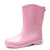 海斯迪克 日系雨鞋女款时尚外穿套鞋轻便防水胶鞋工作防滑成人中筒雨靴HKsq-362 粉红色 37码 