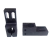 金鸿城光电感应器支架开口夹紧块 光轴支柱陈列展示置物架层板托固定件 钢制黑色 孔径*16