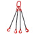 得一 吊具  吊环吊钩挂钩 G80锰钢起重链条吊索具 组合吊链工具 单位：套 2吨0.5米四链 