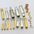定制加工铜插针插孔 航空连接器插头公母铜针 pin针 水实心镀金插 1.3开槽公母针10个