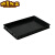 防静电方盘黑色物料盒零件工具元件盒塑料周转箱塑胶托盘浅盘胶盘 45号方盘外尺寸：450*300*55mm