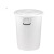 DEDH丨白色大号带盖加厚塑料水桶圆形储水桶；100L
