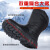 鸣固 羊毛雪地靴 皮毛一体冬季保暖加厚防水高筒皮靴子 黑色 39MG-ST-1627