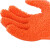 海斯迪克 颗粒止滑手套 耐磨耐油 棉毛浸塑手套 虎口加固 防滑手套HKsq-600 橘色10双 
