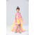 迪士尼六一儿童环保塑料袋亲子手工创意幼儿园演出服装时装走秀女童 黄粉色花瓣短裙 110cm