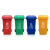 分类垃圾桶户外塑料环卫加厚小区带盖120L室外厨余拉圾筒240L大号 240L挂车款+轮+盖（黄色）其他垃圾