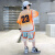 DPQA361官方aj儿童装男童夏装套装2024新款夏季篮球服男NＩKＥ 蓝色 120cm(120cm)