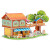 全光辰（quanguangchen）3d立体模型拼图儿童玩具男女孩手工diy小屋房子纸质积木拼装 立体模型拼图-熊猫家园