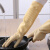3MLE橡胶洗碗手套加厚加长耐用胶皮硅胶工作劳保耐磨厨房防水女士 【45CM加长】—1双红色特厚 L