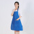适用围裙定制LOGO印字工作服宣传厨房女男微防水礼品图案广告围裙 制服呢蓝色