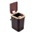 努师傅  CZT04 茶渣桶 塑料按压式方形茶水桶 10L 商用办公室手提垃圾桶 过滤垃圾筒 棕色