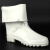 红叶耐油酸碱白色高筒劳保靴防水防油雨靴工作水鞋厨房防滑 白色 44