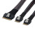 Slimsas线SFF8654 8i转2*SFF8654 4i服务器连接线PCIe4.0转接线1m PCIe4.0黑色 0.5m